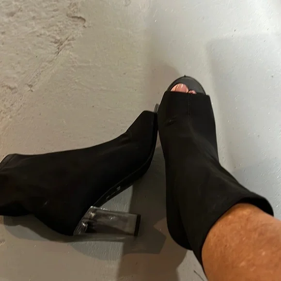 Parker Sky Shoes Parker And Sky Black Open Toe Ankle Boots